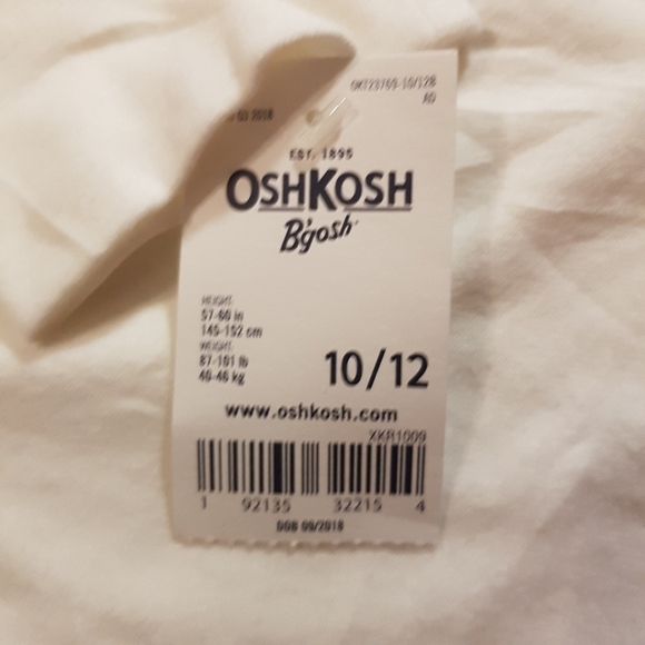 Oshkosh B'Gosh boys size 10/12 long sleeved shirt, New - Picture 2 of 7
